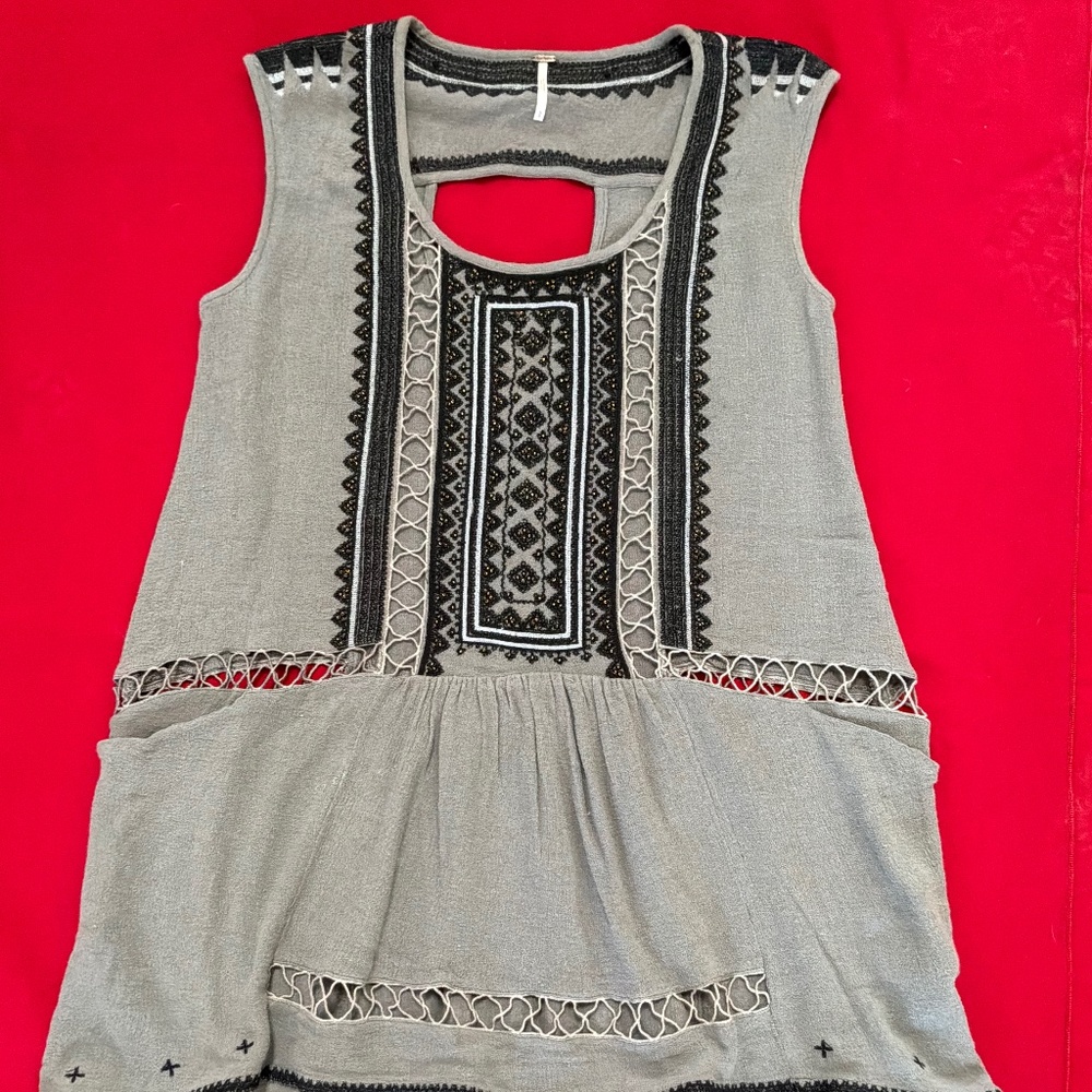 Free People beaded embroidered tunic